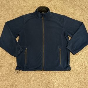 Mens Free Country Blue Fleece Full Zip Jacket Size Medium